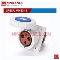 MNIEKNES電源檢修箱工業插座 3P63A防水暗裝斜插座 MN6342 220V 2P+E